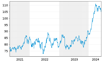 Chart Inv.S&P MidCap400Eq.Weight ETF - 5 années