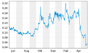Chart Volcanic Gold Mines Inc. - 1 an