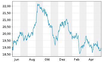 Chart Albertsons Companies Inc. - 1 Jahr