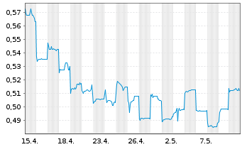 Chart Huadian Power Intl Corp. Ltd. - 1 Month