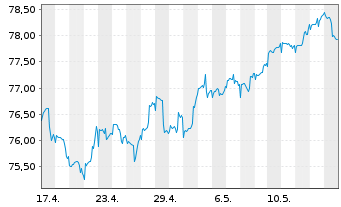 Chart TOP-Investors Global Inhaber-Anteile - 1 Monat