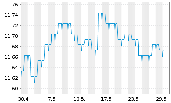 Chart SKAG Euroinvest Corporates Inhaber-Anteile - 1 Monat