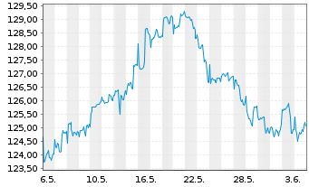 Chart Effecten-Spiegel Aktien-Fonds Inhaber-Anteile - 1 mois