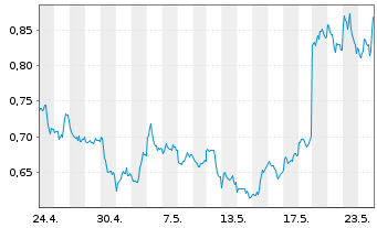 Chart CoinShares Digital Securities Uniswap - 1 Monat