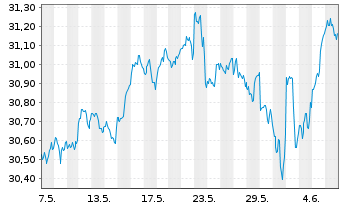 Chart Amu.ETF ICAV-Amu.PRIME USA ETF USD - 1 Month