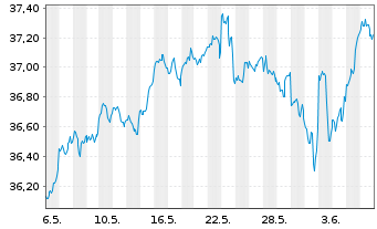 Chart Amu.ETF ICAV-Amu.PRIME USA ETF USD - 1 Month