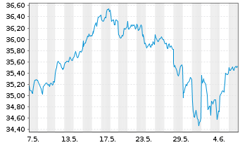 Chart Xtr.Em.Mkts M.Z.P.P.A.ETF 1C USD - 1 Month
