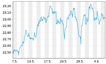 Chart Xtrackers FTSE 250 - 1 mois