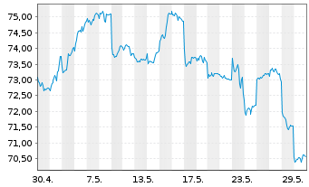 Chart Xtrackers MSCI Korea - 1 Monat
