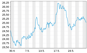 Chart Amu.Idx Sol.Am.NYSE AR.GO.BUGS - 1 Month
