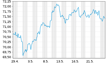 Chart Invesco Defensive Equity ETF - 1 Monat