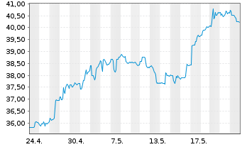 Chart iShares I.-MSCI Turkey Ind.FD - 1 Monat