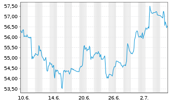 Chart SPDR-S&P Metals & Mining ETF - 1 Monat