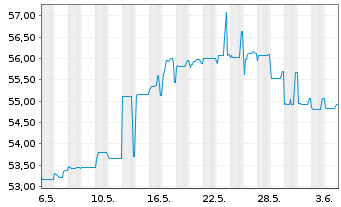 Chart Mitsub. UFJ Invest.Ser.Bk.Dep. Exch.Nts.2009(50) - 1 Month