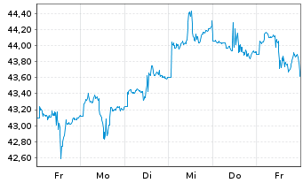 Chart Xtrackers MSCI Brazil - 1 Woche