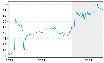 Chart Mitsub. UFJ Invest.Ser.Bk.Dep. Exch.Nts.2009(50) - 5 Years
