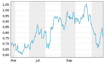 Chart Mini Future Long Barrick Gold - 1 Jahr