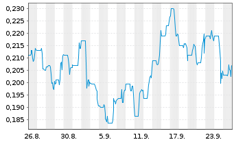 Chart Cabral Gold Inc. - 1 mois