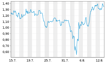 Chart Mini Future Long Palantir - 1 Month