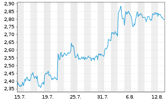 Chart Mini Future Short Porsche - 1 Month