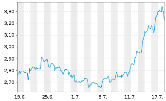 Chart Mini Future Long Berkshire Hathaway - 1 Monat