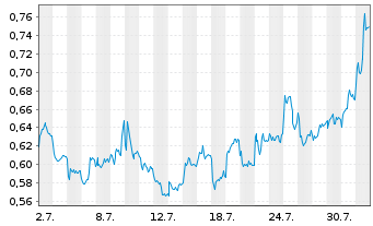 Chart Mini Future Short Volkswagen - 1 Monat