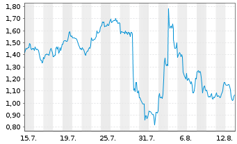 Chart Mini Future Short PayPal - 1 mois