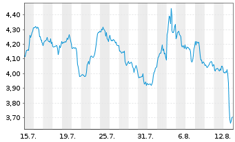 Chart Mini Future Short Nike - 1 Monat