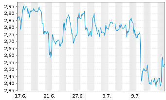 Chart Mini Future Long CrowdStrike Holdings - 1 Monat