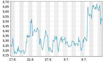 Chart Mini Future Short CrowdStrike Holdings - 1 Monat