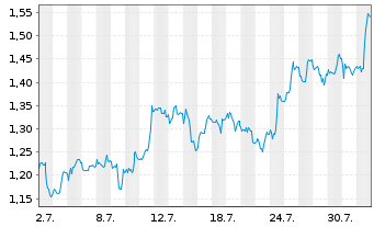 Chart Mini Future Short Airbnb - 1 Monat