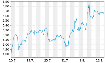 Chart Mini Future Short Solaredge - 1 Monat