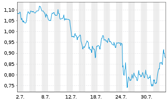 Chart Mini Future Short IBM - 1 mois