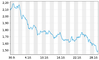 Chart Mini Future Short Salesforce.com - 1 Monat