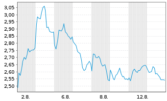 Chart Mini Future Short BAWAG - 1 Monat