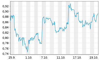 Chart Mini Future Short PVA TePla - 1 Month