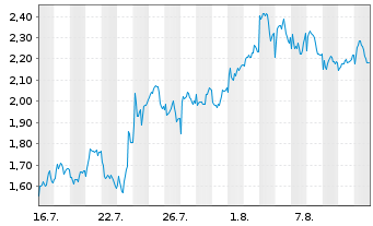 Chart Mini Future Short LVMH - 1 Month