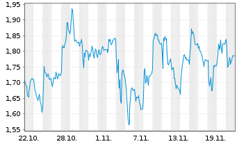 Chart Mini Future Long Fraport - 1 Monat