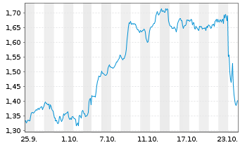 Chart Mini Future Long IBM - 1 Month