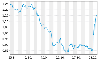 Chart Mini Future Short IBM - 1 Monat