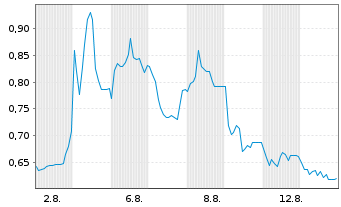 Chart Mini Future Short Northern Data - 1 Monat