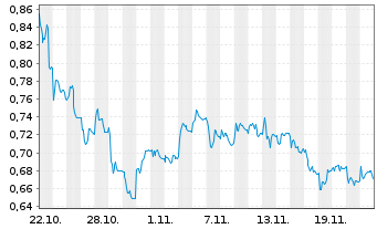 Chart Mini Future Long FinTech Group - 1 mois