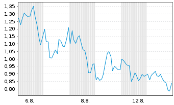 Chart Mini Future Short Bitcoin Group - 1 Monat