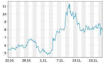 Chart Mini Future Long Riot Blockchain - 1 Monat