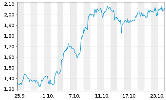 Chart Mini Future Long Palantir - 1 Month