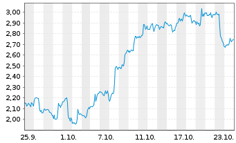 Chart Mini Future Long Palo Alto Networks - 1 mois