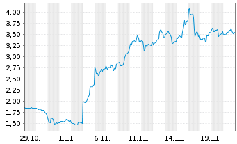 Chart Mini Future Long Palantir - 1 Monat