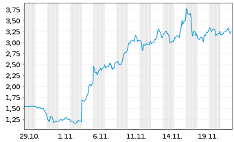 Chart Mini Future Long Palantir - 1 Monat