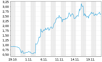 Chart Mini Future Long Palantir - 1 Monat