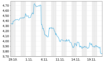 Chart Mini Future Short Berkshire Hathaway - 1 Monat